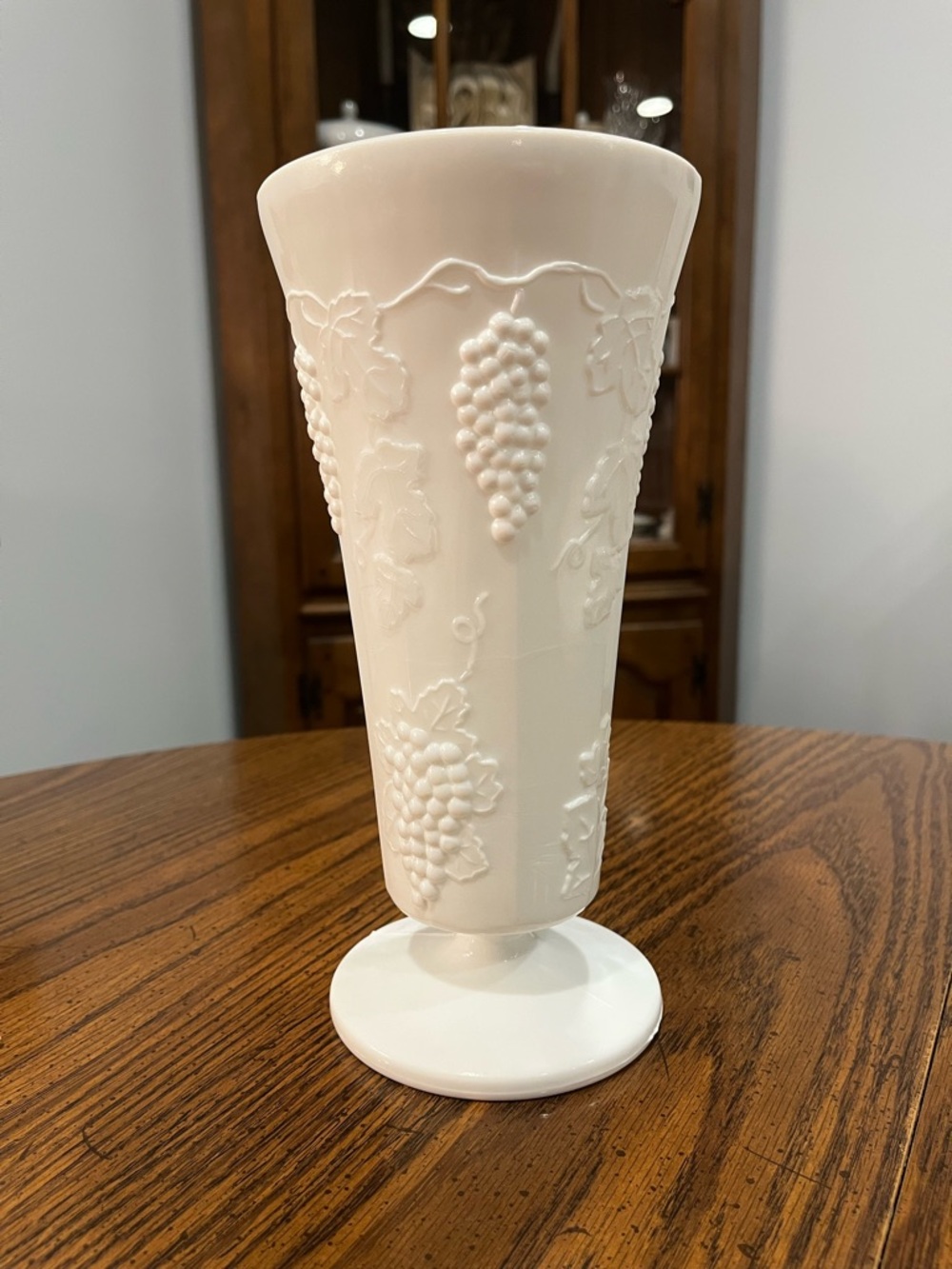 White Grape Pedestal Vase - Home Accents
